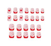 Coup Poings Carrés Faux Ongles Colues Sur Des Clous Bâton Sur Des Clous Appuyez Sur Des Ongles Faux Ongles Artificiels Pour Femmes Filles Valentine Presse Sur Clou