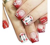 Coup Poings Carrés Faux Ongles Colues Sur Le Bâton Sur Presse Faux Artificiels Pour Les Cadeaux Pour Femmes Filles Bâtons Ongles
