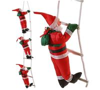 Coupage du Père Noël sur Une échelle de Corde Suspendue 3 Ornement de Noël d'escalade pour la fête d'arbre décoration Murale la fenêtre la Maison la Maison la la
