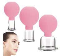 Coupage du visage, coupes faciales ensemble pour le visage, 3PCS 3 taille aspirant facial, œil réutilisable & ensemble, anti-cellulite en plastique pour massage, style 2