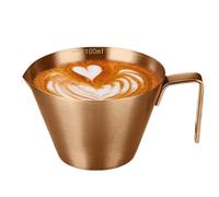 Coupe à en acier inoxydable : poignée de tasse à mesurer, outil à café marqué à l'échelle | Coupe à bière en métal multifonction pour baristas, tasse à mesurer