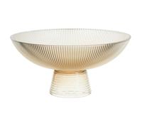 HOME DECO FACTORY Coupe à fruits sur pied KA0496 Verre ambre – Élégant, facile à nettoyer