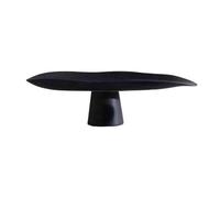 Coupe à fruits Coupe à fruits asymétrique sur pied, plat de service minimaliste et moderne for apéritifs, décoration de table for salon Décoration de bureau(Noir,Grand)
