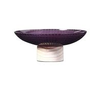 Coupe à fruits, coupe décorative à piédestal, Bol à fruits en verre de 9,6 pouces, violet for comptoir de cuisine, socle for Table décorative for la maison