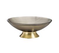 Coupe à fruits, coupe décorative à piédestal, Bol en verre avec base en métal, bol décoratif for comptoir de cuisine, supports de bol décoratifs for présentation de desserts, fruits, centre de table,