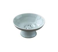 Coupe à fruits, coupe décorative à piédestal, Céramique ou décorative avec base de drainage amovible for décoration de table, céramique for comptoir de cuisine ou centre de table de ferme, 15,7 cm(Sky
