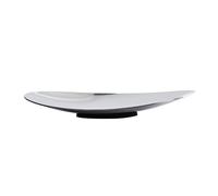 Coupe à fruits moderne en métal miroir, plat de service minimaliste sur pied for la décoration table cuisine et salle manger Centre de table fruits(Grand)