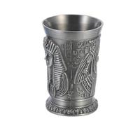 Coupe à Vin en Alliage de Zinc Créative Vintage Style Égyptien Ancien | Base Stable, Usage Déco de Table, pour Whisky et Shots, Finition Polie