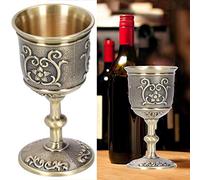 Coupe à Vin Vintage en Bronze Gaufré, Calice Royal Européen pour les Mariages et Liturgie Catholique, Idéal pour Boire du Vin et du Lait