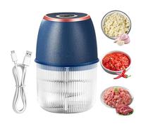 Coupe-ail électrique avec processeur d'aliments et broyeur de cuisine USB de 350 ml, hachoir portable pour légumes, nourriture, viande, chili, fruits, haricots, légumes, ail