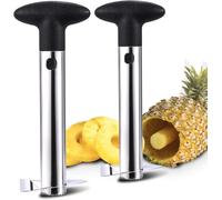Coupe-Ananas en Acier Inoxydable - Vide, Épluche et Tranche en Spirale - Poignée Ergonomique - Lames Tranchantes - Facile à Nettoyer - Accessoire Fruits Idéal Cuisine et Fêtes