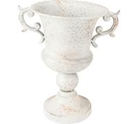 Coupe avec anse Vintage Cache-pot Métal Déco Gris Blanc