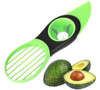 Coupe-avocat, trancheur, dénoyauteur, dénoyauteur, 3 x 1, multifonction, poignée en ABS, lames en acier inoxydable, coupe-légumes en plastique, éplucheur de maille, fruits, kiwi, mangue, melon,
