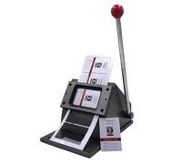 Coupe-badges carré 86 x 54 mm, découpeur manuel tout métal pour cartes PVC, épaisseur de coupe 0,76 mm, coupe-papier manuel pour cartes d'identité, convient pour les cartes d'identité, badge