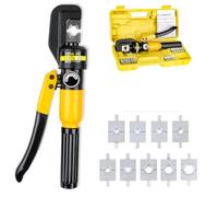Coupe-barres hydraulique, Presse Hydraulique 4-70 Mm² 4-6-8-10-16-25-35-50-70 Outils For La Maison Pince 10 T Sertissage De Bornes Câbles DIY,Puissance de coupe(4-70mm-Yellow)