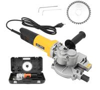 Coupe-barres hydraulique puissant, cintreuse électrique portable de 1280 W avec plage de coupe de 4 à 40 mm, boîte à outils, scie à froid portative pour la construction(Yellow)