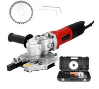 Coupe-barres hydraulique puissant, cintreuse électrique portable de 1280 W avec plage de coupe de 4 à 40 mm, boîte à outils, scie à froid portative pour la construction(Red)