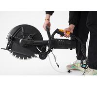 Coupe-béton 2800 W - Rainureuse électrique murale humide/sèche - Avec lame de scie de 35,5 cm - Pour brique, granit, béton