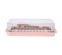 Coupe-beurre et coupe-beurre en acier inoxydable avec couvercle transparent pour organiser le réfrigérateur, coupe-beurre en acier inoxydable