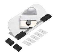 Coupe Biseauté Passe Partout, Cutter de Précision Rétractable 45° Coupe Passe Partout De Précision Outil de Coupe Ajustable Portable avec 5 Lames Incluses pour Encadrement Photos Scrapbooking