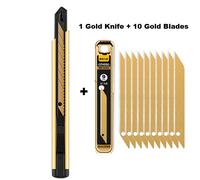 Coupe-Boîte Rétractable En Alliage D'aluminium,9mm Snap-Off Lames En Acier À 30 Degrés Couteau Utilitaire Verrouillage Automatique Outils De Coupe D'art - Type Goldknife Goldblade