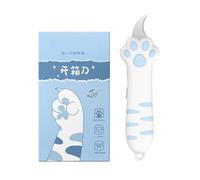 Coupe-boîte Rétractable, Ouvre-package Télescopique, Slitter De L'enveloppe De Patte De Chat Portable, Outil Mignon Pour Ouvrir Les Cartons Des Packages (Bleu)