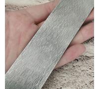 Coupe-bordeaux en acier damas à motifs, 160x30x3mm, matériaux de forgeage d'embryon, étiré pour le matériel de bricolage feather pattern