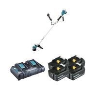 Coupe-bordure 2x18V DUR368AZ + 4 batteries BL1850B 18V 5 Ah + 1 chargeur rapide double DC18RD MAKITA
