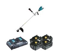 Coupe-bordure 2x18V DUR369AZ + 4 batteries BL1850B 18V 5 Ah + 1 chargeur rapide double DC18RD MAKITA
