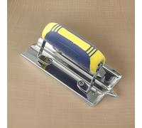 Coupe-bordure à main en acier inoxydable pour béton - Outil de finition ciment plâtre avec extrémités incurvées et bord arrondi, poignée ergonomique, 1(B)