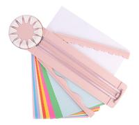 Coupe-bordure pour travaux manuels 12 en 1 pour travaux manuels - Bord droit ondulé avec mesures rotatives pour l'école, les jeunes, les adultes, les cours d'art