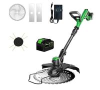 Coupe Bordure sans Fil 21V Brushless Débroussailleuse à Batterie 3 en 1 Débroussailleuse à Batterie électrique sans Fil, Tube Télescopique, Poignée Réglable 1batterie