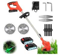 Coupe Bordure sans Fil avec Batterie Tondeuse à Gazon portative avec Roues Débroussailleuse à Batterie électrique Débroussaille A132