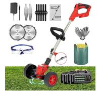 Coupe Bordure sans Fil - Electrique - 3 Types de Lames - Tête Réglable et Poignée - 36V Batterie - Chargeur