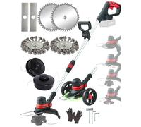 Coupe Bordure sans Fil pour Batterie Makita 18V(Batterie Non Incluse) BRUSHLESS Debroussailleuse Electrique sans Fil, 4 en 1 Lame Coupe Bordure avec Tête Brosse Désherbage, 30cm Coupe Bobine de Fil