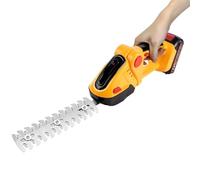 Coupe Bordure sans Fil, Taille-haie électrique sans Fil 2 en 1, Rechargeable, 20000 TR/Min, Outil de Jardinage for Le désherbage et l'élagage des arbustes(Yellow- Green-1battery)
