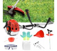 Coupe-Bordure Thermique 52CC, Débroussailleuse à Essence 8500 TR/Min avec Réservoir 1,2 L, Système Anti-Vibration, Accessoires Complets, pour Herbes Hautes Arbustes et Travaux de Jardinage