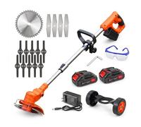 Coupe-bordures électriques-Taille-haie électrique sans fil,outil de taille multifonctionnel 3-en-1 pour le jardinage-Orange et noir