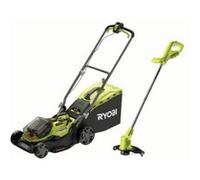 Tondeuse + coupe bordure RYOBI RY18LMH37LT25-250 One+, 2x18V, l.37cm, 2 batteries 5Ah - 5133004717