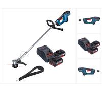 Coupe-bordures sans fil 18 V 330 mm Brushless + 2x batterie 5,0 Ah + chargeur Bosch GRT 18V-33 Professional