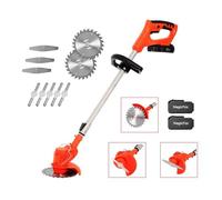 Coupe-bordures sans fil 36V -2 Batteries Chargeur inclus - Tige télescopique - Angle réglable -3 types de lame pour Herbe Jardin etc