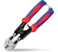 Coupe-boulons 210 mm, Mini coupe-cable Cr-V, pince a ressort avec poignee antiderapante souple, WORKPRO