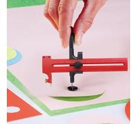 Coupe-boussole rotatif - Coupe-papier circulaire multifonctionnel, coupe-boussole précis avec rayon réglable, poignée antidérapante | Coupes rondes nettes pour le modélisme, les cours d'artisanat, les