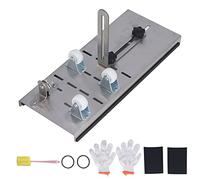 Coupe-bouteille en verre à 3 roues, kit de machine de découpe de bouteille de vin réglable, base antidérapante avec lame en carbure, support de réglage multidimensionnel pour