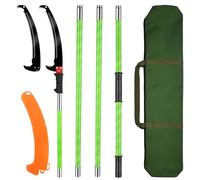 Coupe Branche Telescopique 4m: Scie à Élaguer Télescopique, Scie D'élagage Manuelle, Outils de Jardinage Pour la Taille des Palmiers et Des Arbustes (Vert)