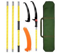 Coupe Branche Telescopique 4m: Scie à Élaguer Télescopique, Scie D'élagage Manuelle, Outils de Jardinage Pour la Taille des Palmiers et Des Arbustes（Jaune）