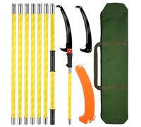 Coupe Branche Telescopique 8m: Scie à Élaguer Télescopique, Scie D'élagage Manuelle, Outils de Jardinage Pour la Taille des Palmiers et Des Arbustes（Jaune）