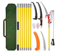 Coupe Branche Télescopique 8m: Scie Telescopique Elaguer 2 en 1,7 Manche Télescopique | 2 Lames de Scie | Sac de Transport, Scie d'élagage Pour Élagage Palmiers Arbustes (jaune)