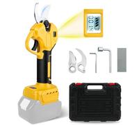 Coupe-branches compatible avec Dewalt 20 V (sans batterie), ouverture maximale 45 mm, diamètre de coupe 30 mm, écran LCD, sécateur électrique rechargeable pour branches, fleurs (DW)