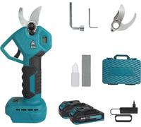 Coupe-branches électrique sans fil, 18V, moteur sans balai, diamètre de coupe 30 mm, deux batteries